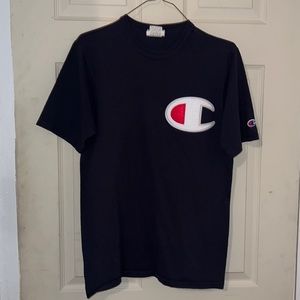 Vintage Navy Blue Patch Champion Tee